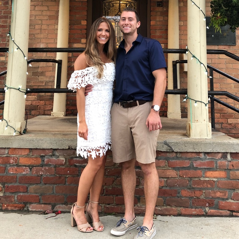 Lace off the Shoulder White Mini Dress